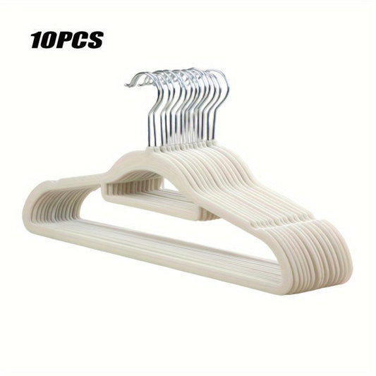 10pcs Non Slip Gray Suit Hanger Space Saving Clothes Hanger