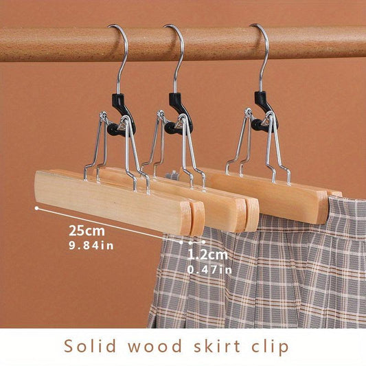 Solid Wood Trousers Rack Trousers Clip Skirt Hanger