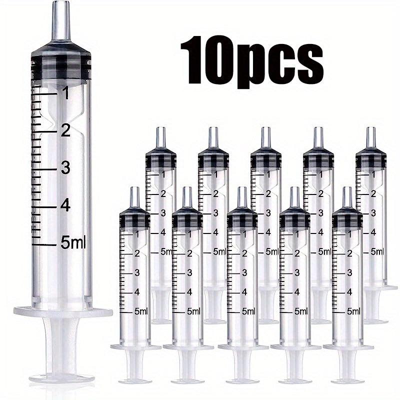 10pcs Large Plastic Syringes with Tip Cap for Scientific Labs