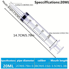 10pcs Large Plastic Syringes with Tip Cap for Scientific Labs