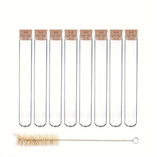 35ml Round Bottom Glass Test Tube Sub Bottle Transparent Cork Control Bottle