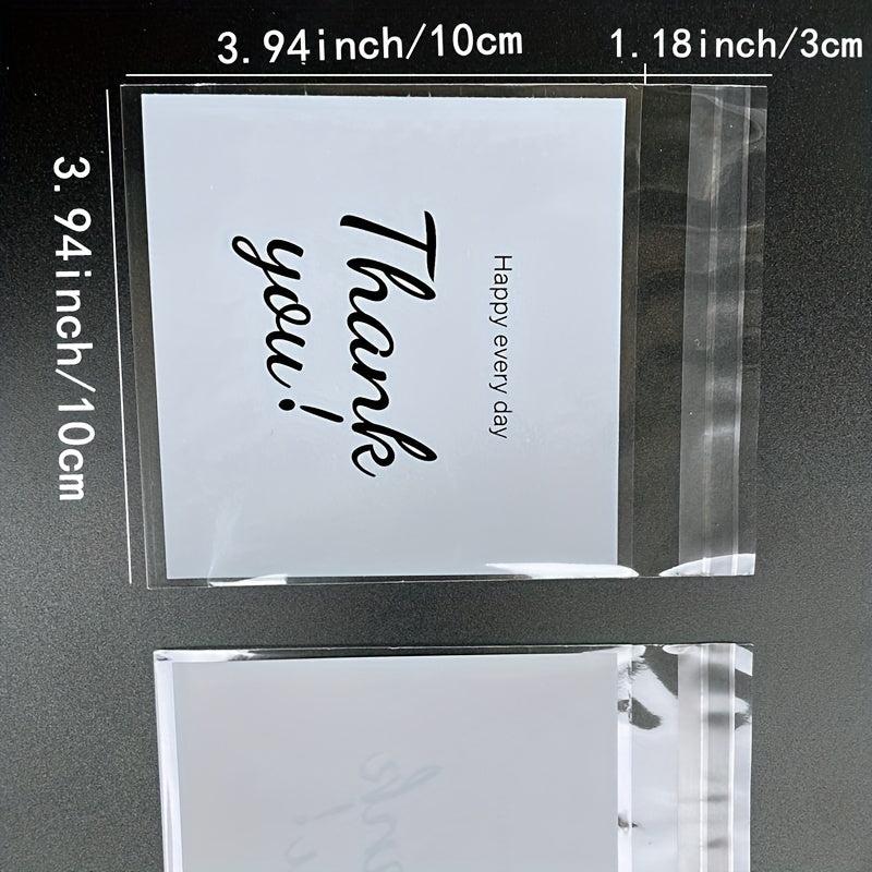 100pcs Large Thank You Opp Ziplock Bag Gift Candy Packaging 13x10cm