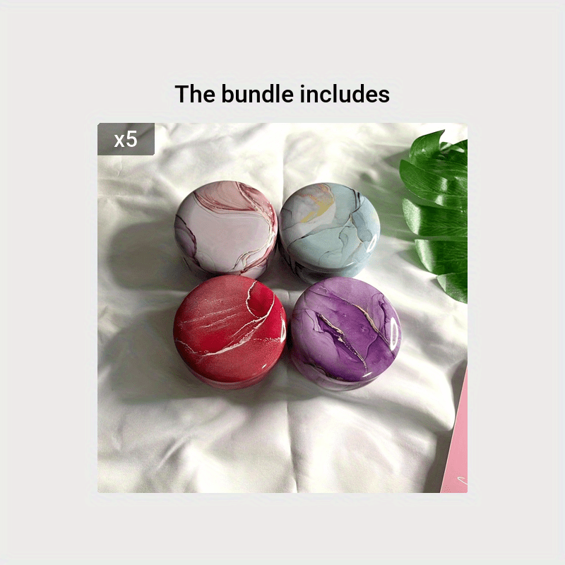 4pcs Round Tin Packaging Iron Box Candle Jar Tea Candy Box Small Gift Storage