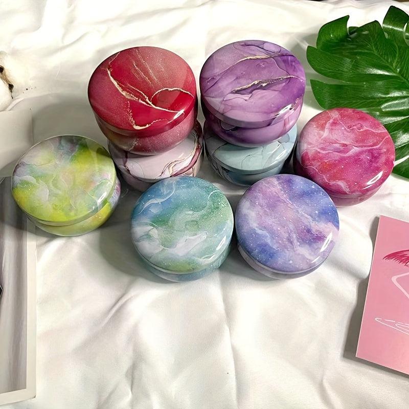 4pcs Round Tin Packaging Iron Box Candle Jar Tea Candy Box Small Gift Storage