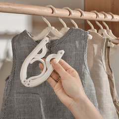 10pcs Foldable Travel Hangers for Drying Clothes & Socks