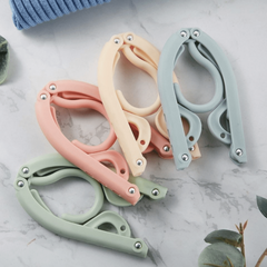 10pcs Foldable Travel Hangers for Drying Clothes & Socks