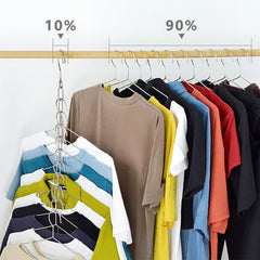 Stainless Steel Chain Clothes Hanger Organizer Space Saving Install