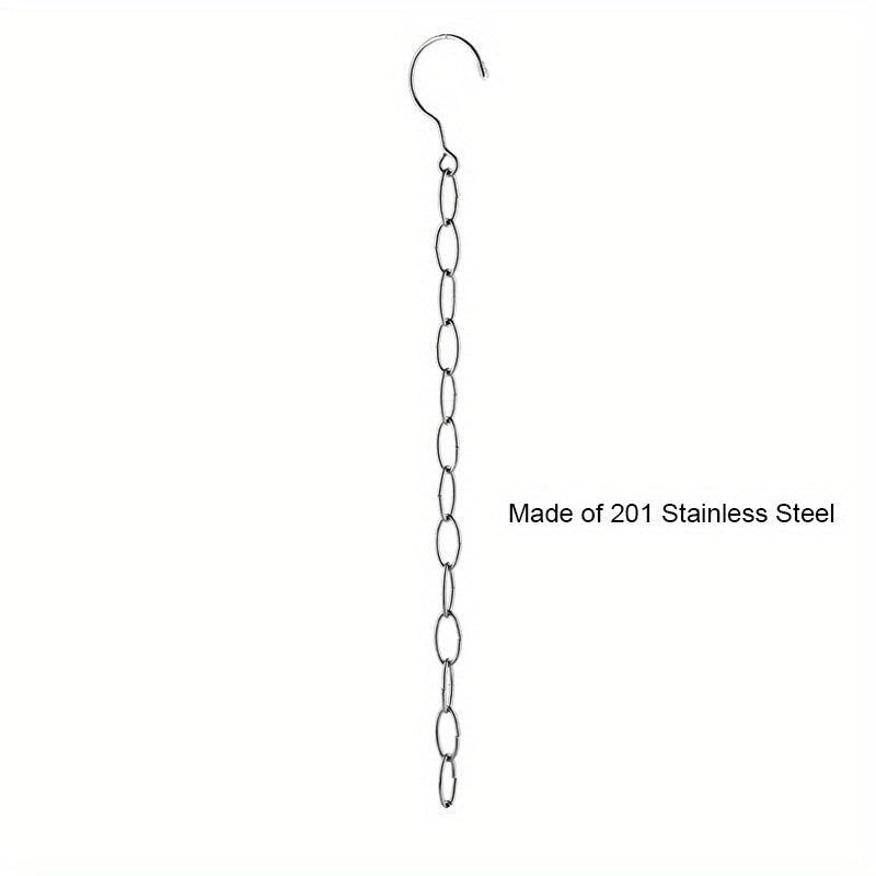 Stainless Steel Chain Clothes Hanger Organizer Space Saving Install