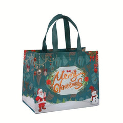 6pcs Christmas Gift Bags Bronzing Christmas Tote Bags With Handles