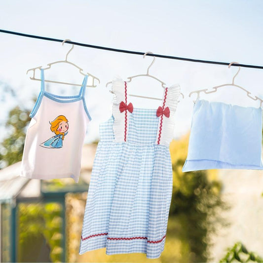 9pcs Khaki Hangers for Infants and Toddlers Newborn Clothes Hanging Racks