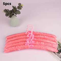 5pcs Silk Packaging Hangers Non Slip Durable Satin Covered Hangers