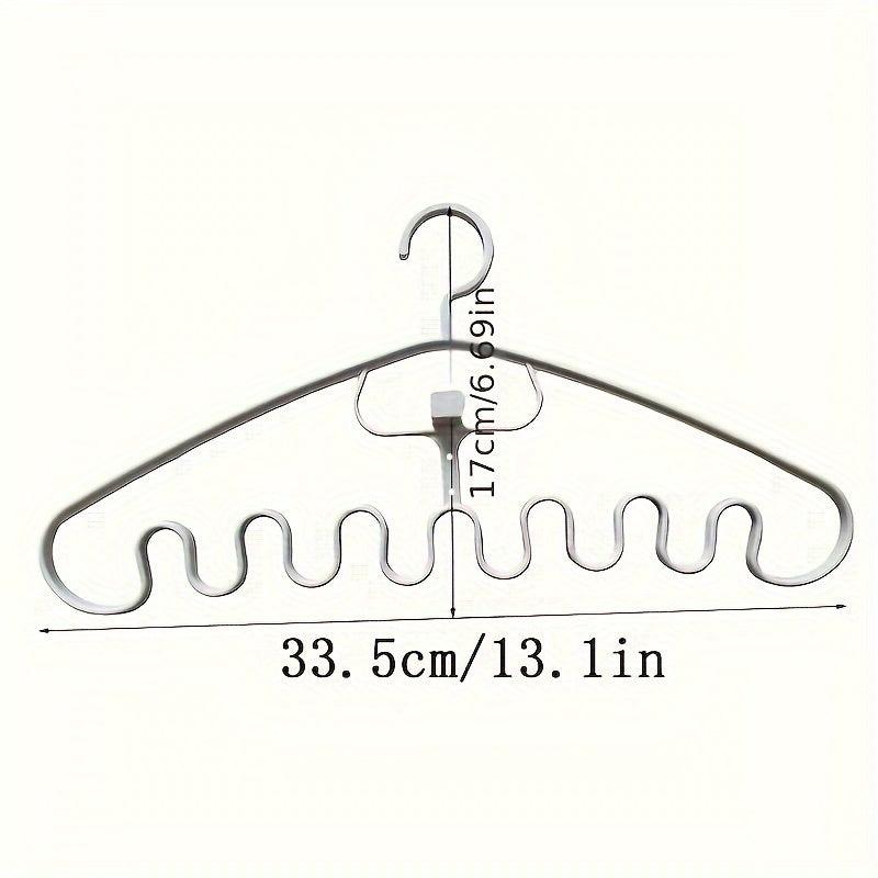 3pcs Space Saving Wave Shaped Hanger For Clothes & Accessories