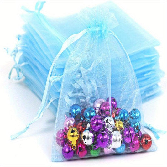 Colorful Gift Drawstring Bag Mesh Decoration Fab for Parties