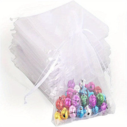 Colorful Gift Drawstring Bag Mesh Decoration Fab for Parties