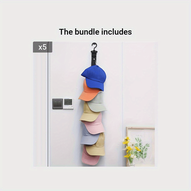 8-Shelf Hanging Hat Storage for 16 Hats + Hook