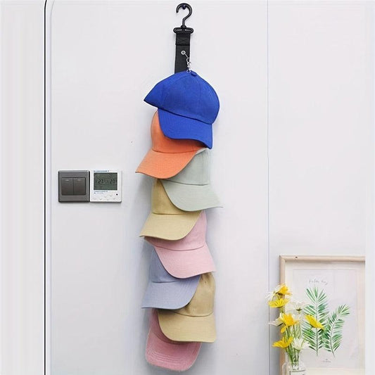 8-Shelf Hanging Hat Storage for 16 Hats + Hook