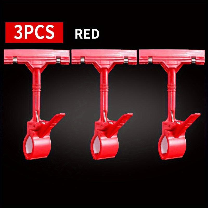3pcs Advertising Clips Label Fixed Clips Shelf Clips Plate Clips