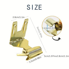 Metal POP Clip Sign Stand Holder Advertising Display Clip Holder Golden 5Pack
