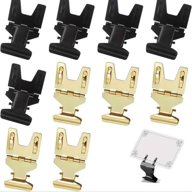 Metal POP Clip Sign Stand Holder Advertising Display Clip Holder Golden 5Pack