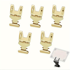 Metal POP Clip Sign Stand Holder Advertising Display Clip Holder Golden 5Pack