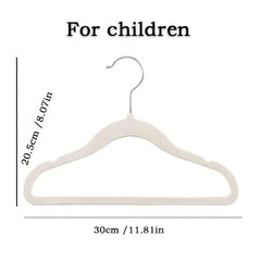 10pcs Children's Coat Hanger Non slip Baby Flocking Plastic Traceless Hanger