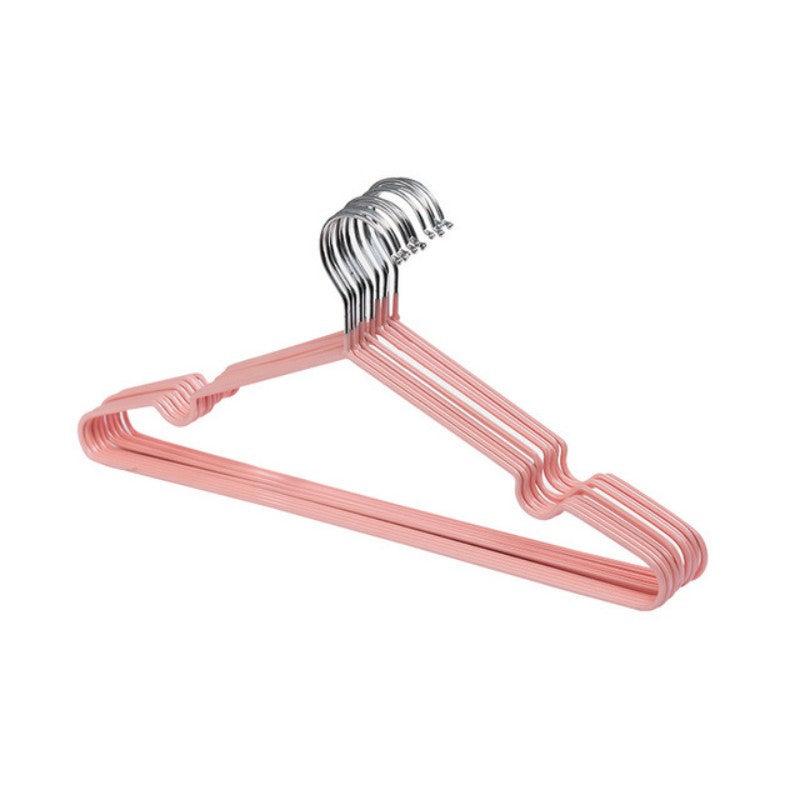 10pcs T Shape Steel Wire Hangers Adult Clothes Coat Storage Rack