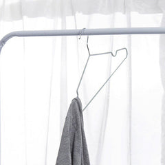 10pcs T Shape Steel Wire Hangers Adult Clothes Coat Storage Rack
