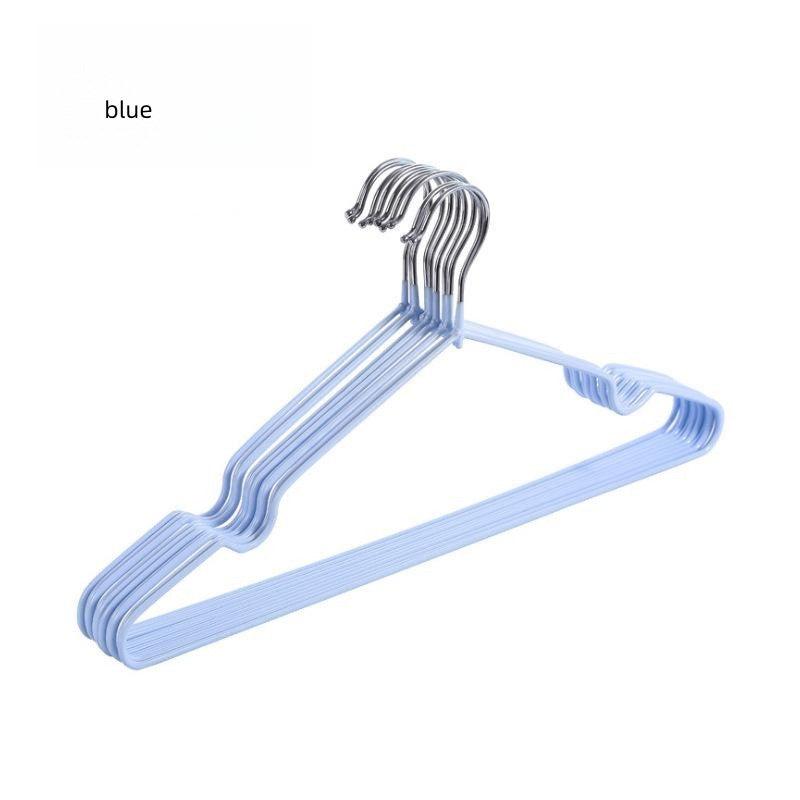 10pcs T Shape Steel Wire Hangers Adult Clothes Coat Storage Rack