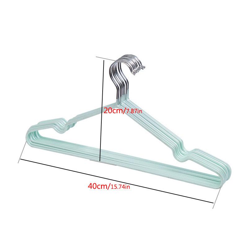 10pcs T Shape Steel Wire Hangers Adult Clothes Coat Storage Rack