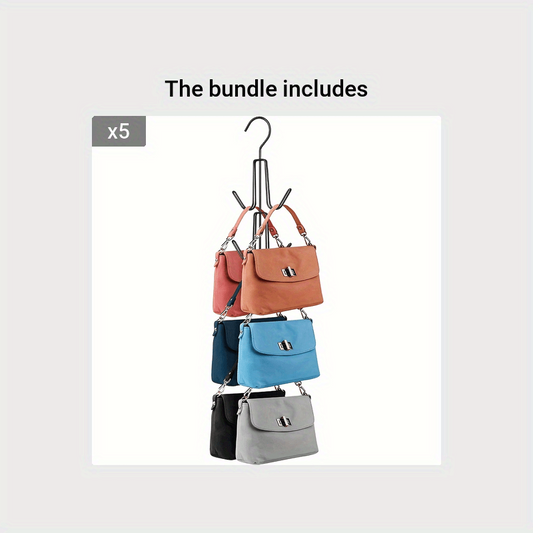 Rotatable Bag Storage Hook for Bag Hat Silky Scarf Tie Storage