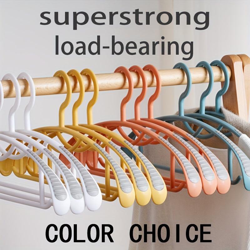 5pcs Plastic Non-marking Clothes Hanger Anti-Shoulder Angle Non-slip Dorm Hanger