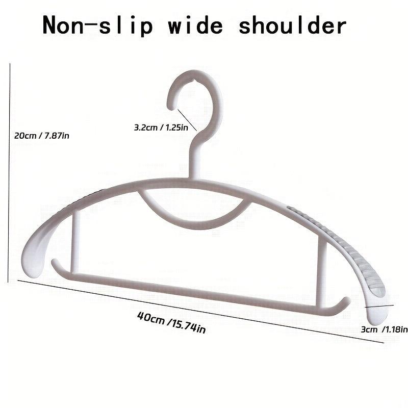 5pcs Plastic Non-marking Clothes Hanger Anti-Shoulder Angle Non-slip Dorm Hanger