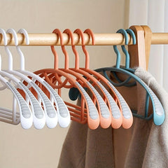 5pcs Plastic Non-marking Clothes Hanger Anti-Shoulder Angle Non-slip Dorm Hanger