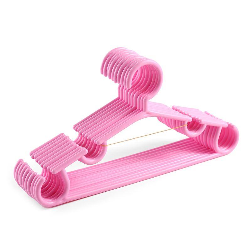 10pcs Portable Small Clothes Hanger Plastic Hook Clothing Organizer