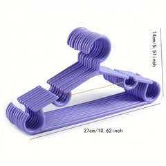 10pcs Portable Small Clothes Hanger Plastic Hook Clothing Organizer