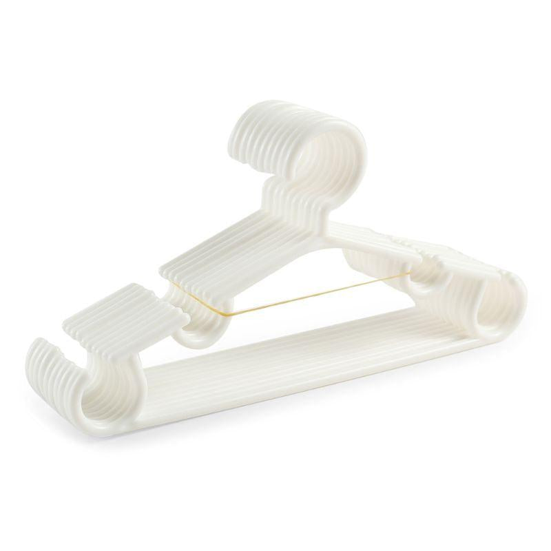 10pcs Portable Small Clothes Hanger Plastic Hook Clothing Organizer