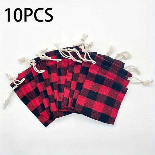 10pcs Christmas Gift Bags - Perfect for Wrapping