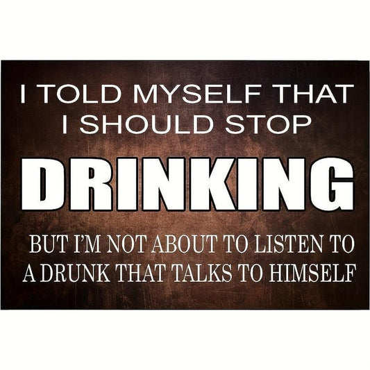 Funny Beer Alcohol Sign Home Bar Kitchen Wall Decor with Tape