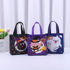 6pcs Halloween Trick Or Treat Bags Small Non Woven Tote Bags With Handles