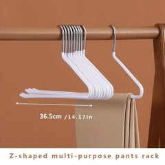 5pcs E-shaped Pants Hanger Storage Anti-slip Coated Clothes Clip