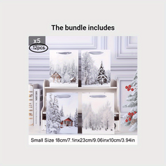 Christmas Craft Gift Bag Small 7x9x4 Size for Party and Holiday - 12pcs