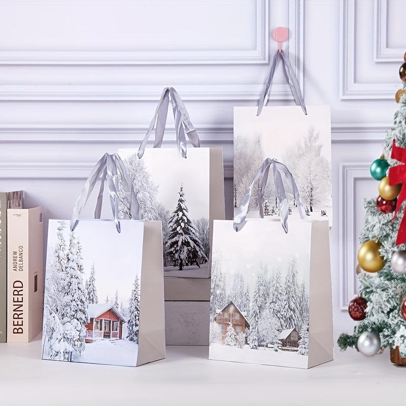 Christmas Craft Gift Bag Small 7x9x4 Size for Party and Holiday - 12pcs