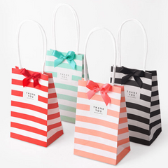 10pcs Mini Gift Portable Packaging Bag for Retail Stores - Striped Pattern