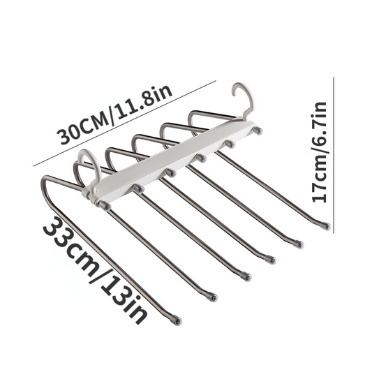Stainless Steel Trouser Rack Non-slip Hanger Folding Clothing