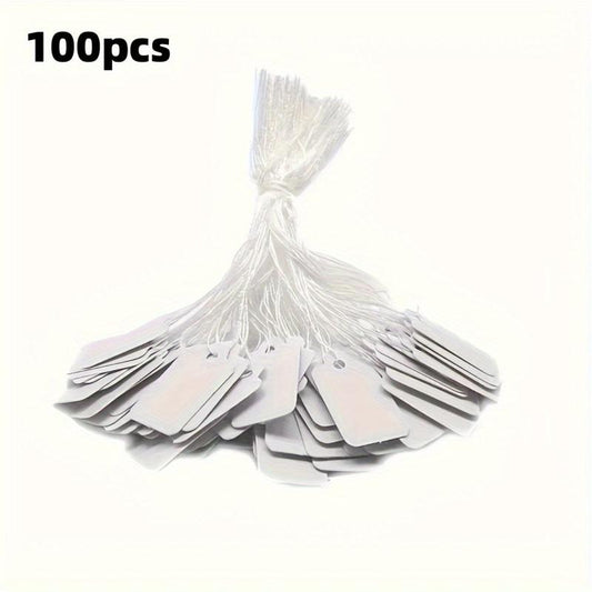 100pcs Writable String Tags for Pricing Jewelry, Clothing, Garage S