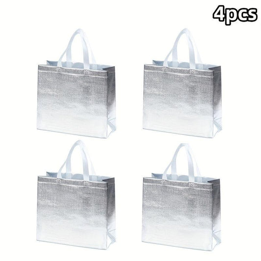 4pcs Laser Non-woven Colorful Laminated Gift Bags for Parties