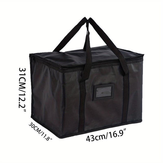 Insulated Grocery Shopping Tote Bag Pizza Reusable Bags Sturdy Zipper