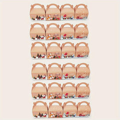 24pcs Christmas Candy Box Creative Packaging Snack Box Small Business Supplies