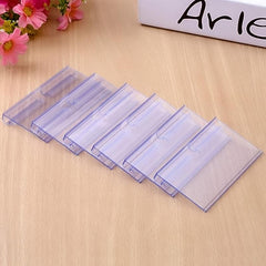 100pcs Clear Plastic Wire Shelf Label Holder for Retail Store