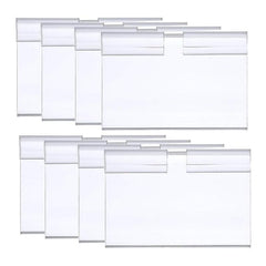 100pcs Clear Plastic Wire Shelf Label Holder for Retail Store